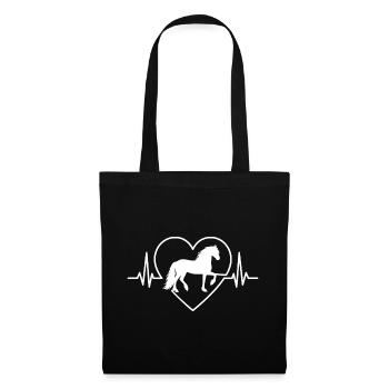 Chemise de cheval, Frise frisonne - Sac en tissu - noir - Devant