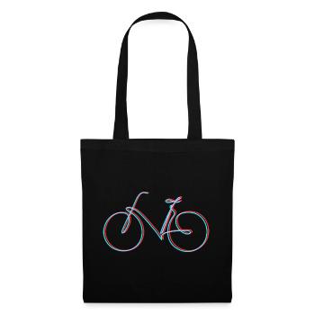 Fahrrad | Eine Linie handgezeichnet - Geschenk - Stoffbeutel - Schwarz - Vorne