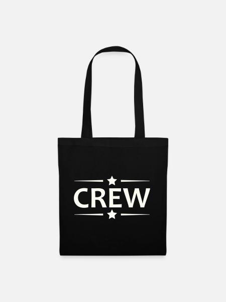 Crew Sternen Retro Badge - Stoffbeutel - Schwarz