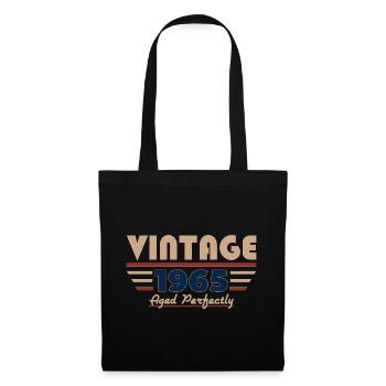 61. Geburtstag Geschenk Mann Vintage Oktober 1965 - Stoffbeutel - Schwarz - Vorne