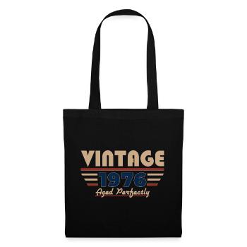 50. Geburtstag Geschenk Mann Vintage Jahrgang 1976 - Stoffbeutel - Schwarz - Vorne