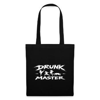 Betrunkener Meister Lustige Martial-Arts-Party Humor weiß - Stoffbeutel - Schwarz - Vorne