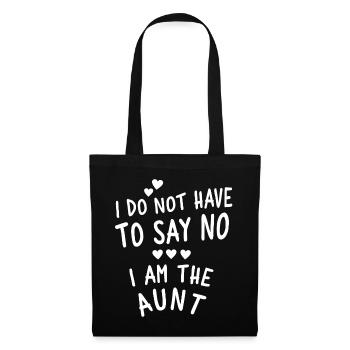 I am the Aunt - Stoffbeutel - Schwarz - Vorne