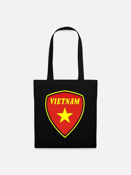 Vietnam Wappen Geschenk Hanoi Südostasien Asien - Stoffbeutel - Schwarz