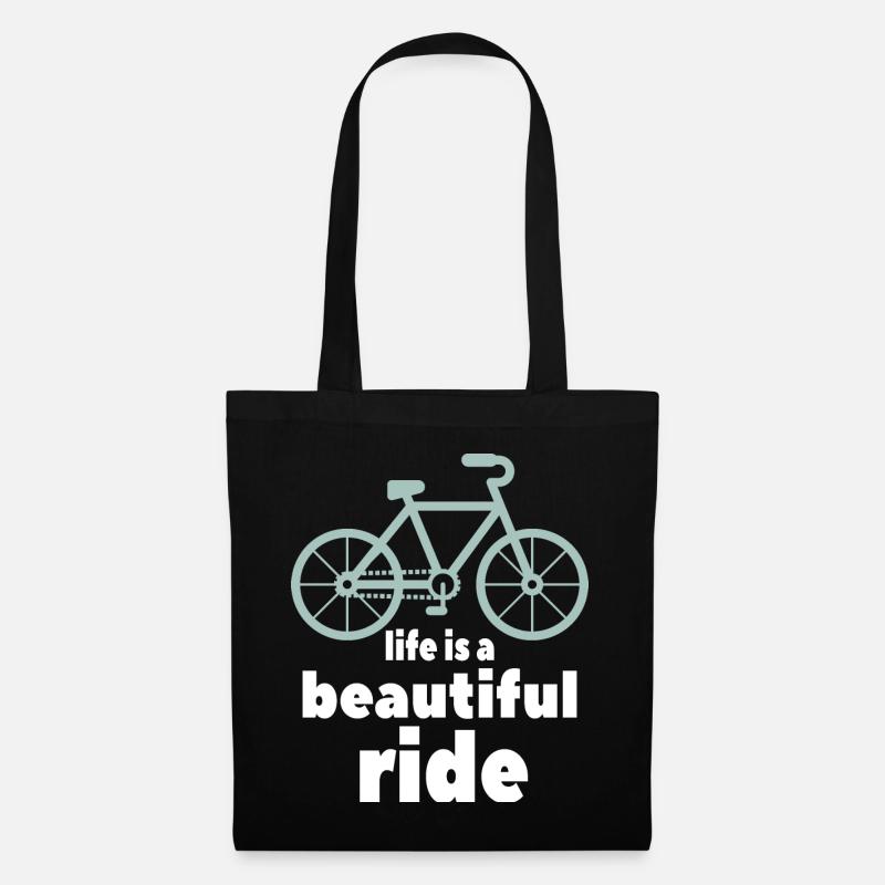 Fahrrad Spruch - Stoffbeutel - Schwarz