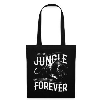idée cadeau panthère noire chat sauvage félins - Sac en tissu - noir - Devant