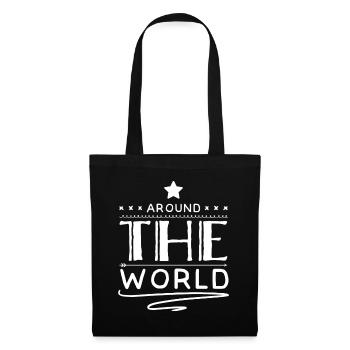 Autour du monde - Sac en tissu - noir - Devant
