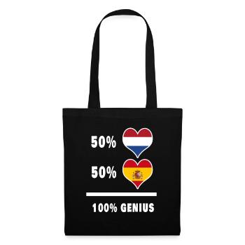 Pays-Bas et Espagne 100% Genial - Sac en tissu - noir - Devant