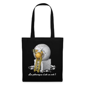 Art et pétanque - Sac en tissu - noir - Devant