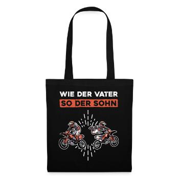 Wie Der Vater So Der Sohn - Stoffbeutel - Schwarz - Vorne