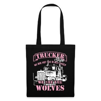 Proud truck driver Trucker Babe Brummi truck - Tote Bag - black - Front