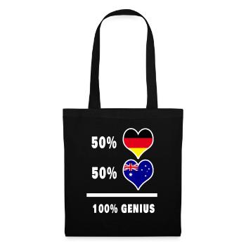 Deutschland und Australien Genial / Geschenk - Stoffbeutel - Schwarz - Vorne