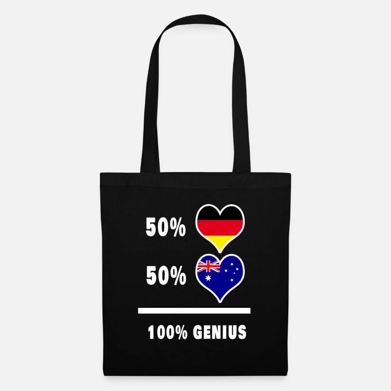 Deutschland und Australien Genial / Geschenk - Stoffbeutel - Schwarz