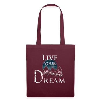 Sled dogs live your dream - Tote Bag - burgundy - Front