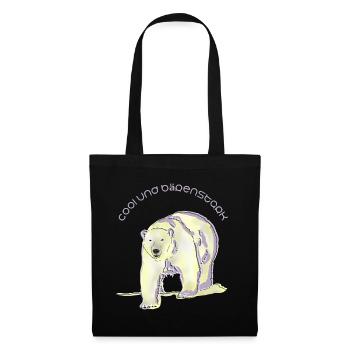 cool, strong as a bear, polar bear - Tote Bag - black - Front