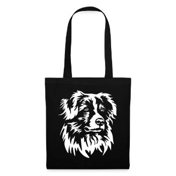 Australian Shepherd head "Black Edition" - Tote Bag - black - Front
