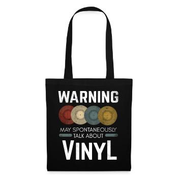 Record collector vinyl vintage record - Tote Bag - black - Front