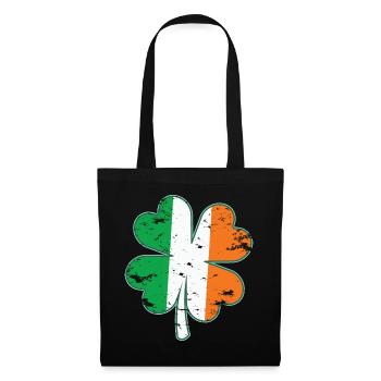 Saint Patrick's Day Gift Shamrock Ireland Flag Irish - Sac en tissu - noir - Devant