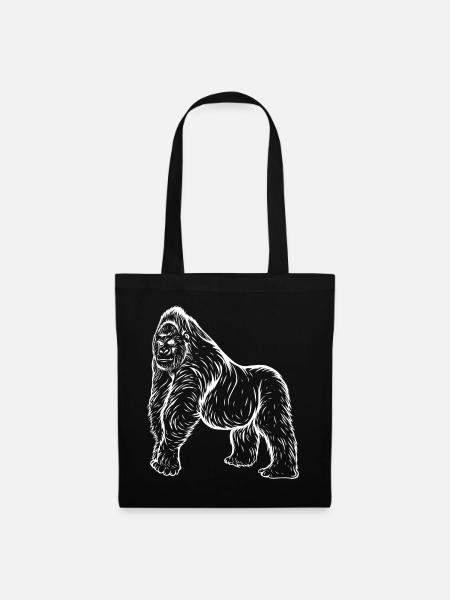 Gorilla - Stoffbeutel - Schwarz