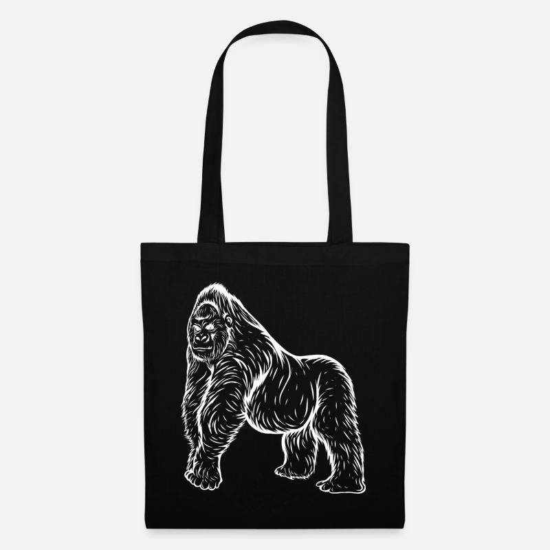 Gorilla - Stoffbeutel - Schwarz