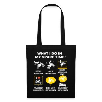 motocross rider I love motorcycle gift funny moto - Tote Bag - black - Front