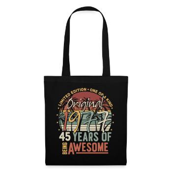 45 birthday 1977 vintage vintage birthday - Tote Bag - black - Front