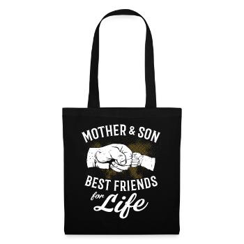 Mother And Son - Best Friends For Life - Tote Bag - black - Front