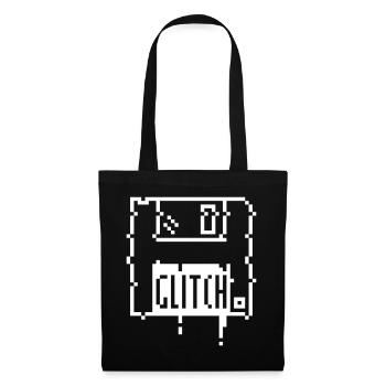 8bit glitch disk - Stoffbeutel - Schwarz - Vorne