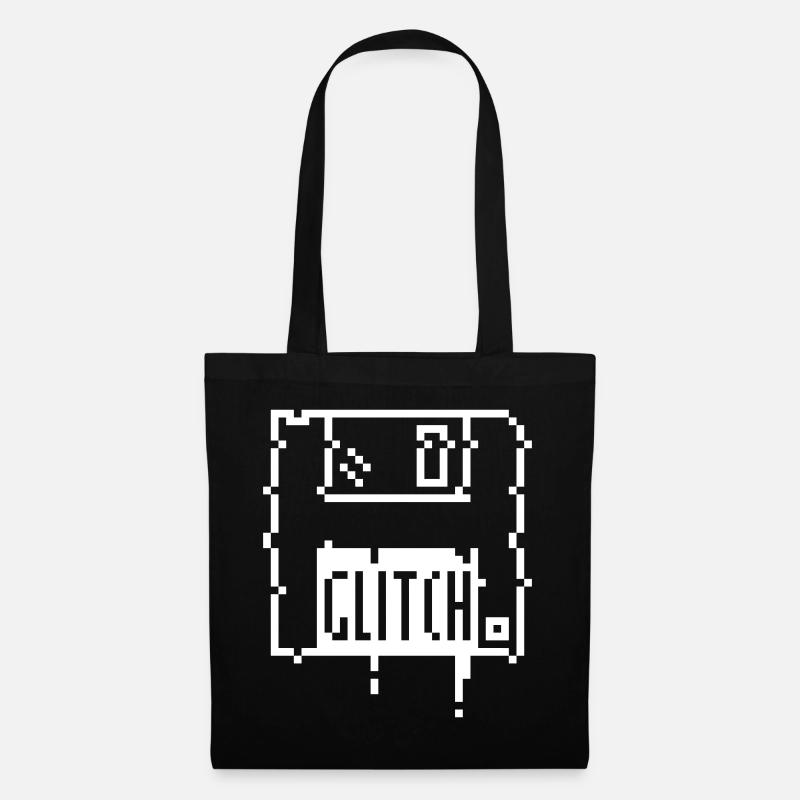 8bit glitch disk - Stoffbeutel - Schwarz