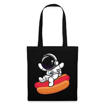 Hot Dog Fast Food Astronaut Astronomy - Tote Bag - black - Front