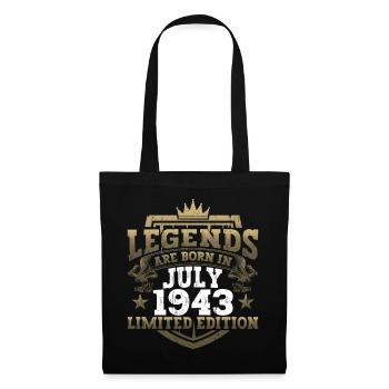 Légende Juillet 1943 79ème Anniversaire Cadeau Hommes - Sac en tissu - noir - Devant