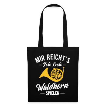Waldhorn Hornist Orchester Horn Musiker - Stoffbeutel - Schwarz - Vorne
