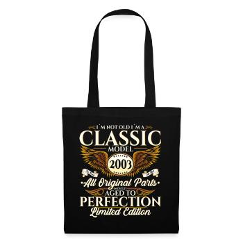 Vintage 2003 19th Birthday Vintage 03 Gift - Tote Bag - black - Front