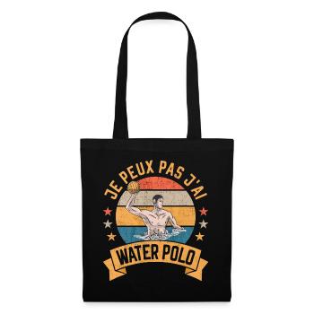 J’Peux Pas j’Ai Water Polo Humour Piscines Drole - Sac en tissu - noir - Devant