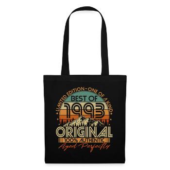 Né en 1993 Vintage Anniversaire Rétro - Sac en tissu - noir - Devant