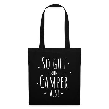 So gut sehen Camper aus - Stoffbeutel - Schwarz - Vorne