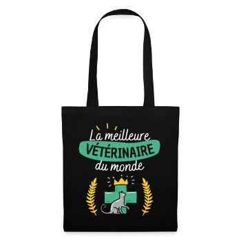 La meilleure vétérinaire du monde - Sac en tissu - noir - Devant