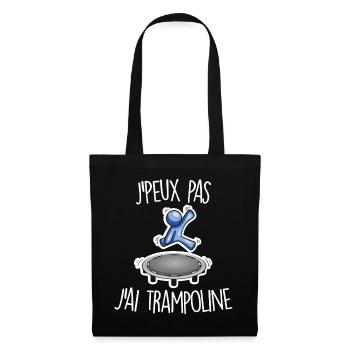 J'peux pas j'ai trampoline - Sac en tissu - noir - Devant