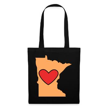Liebe Minnesota Design für stolze Minnesotaner - Stoffbeutel - Schwarz - Vorne