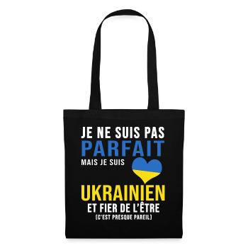 ukraine ukrainien parfait drapeau ukraine - Sac en tissu - noir - Devant