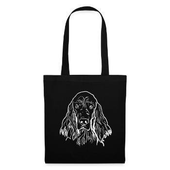 Setter irlandais - Sac en tissu - noir - Devant