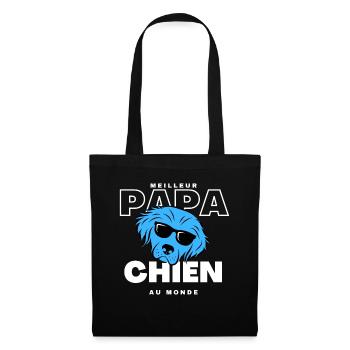 Meilleur Papa Chien au Monde - Sac en tissu - noir - Devant