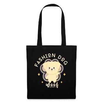 Adorable Sewing Dog - Tote Bag - black - Front