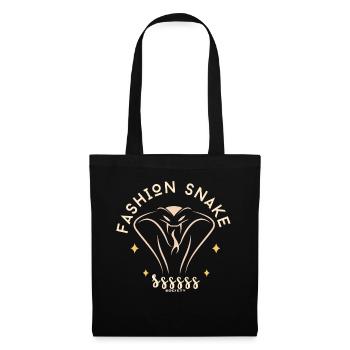 Serpent de Mode Étoiles Dorées - Sac en tissu - noir - Devant