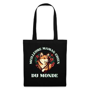 Meilleur Maman Chien du Monde - Sac en tissu - noir - Devant