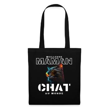 Meilleure Maman Chat Mondiale - Sac en tissu - noir - Devant