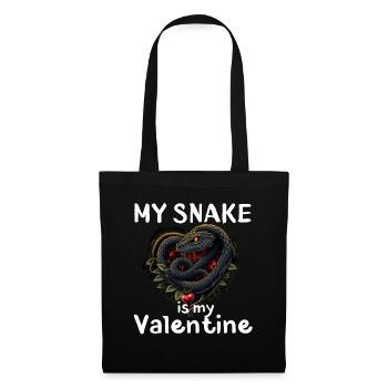 Heart Snake Valentine - Tote Bag - black - Front