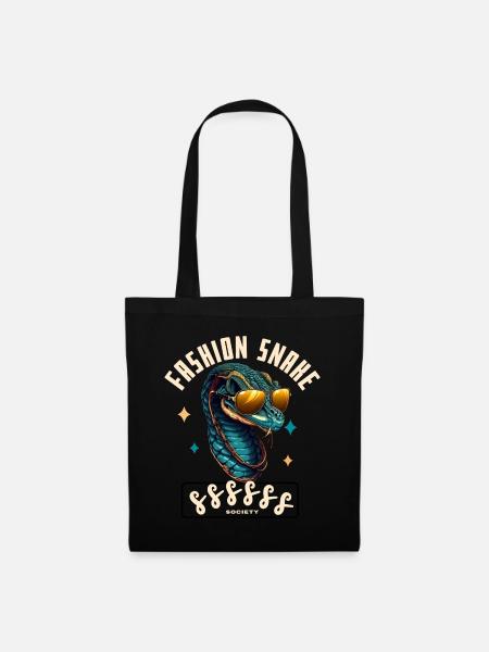 Serpent Glam Couture - Tote Bag - black