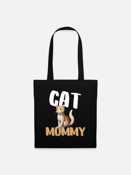 Chat Maman Orange - Sac en tissu - noir