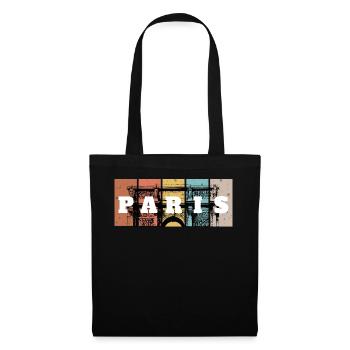 Paris Pop Art Grid - Tote Bag - black - Front